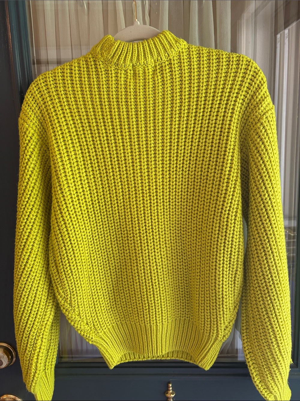 Show Me Your MuMu Lime Green Chunky Crewneck Sweater - Picture 3 of 3